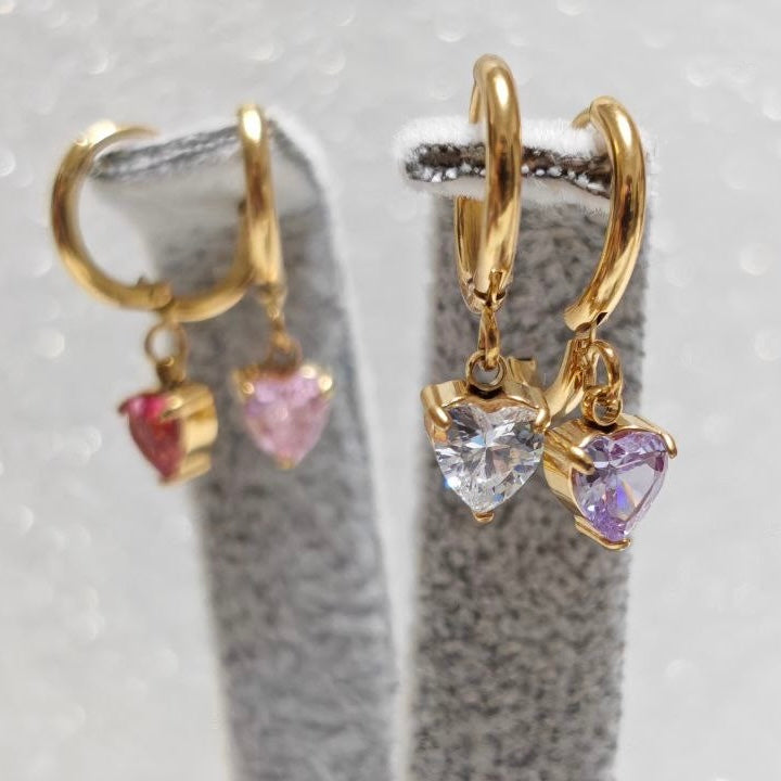 Orecchini Mignon Heart Gems