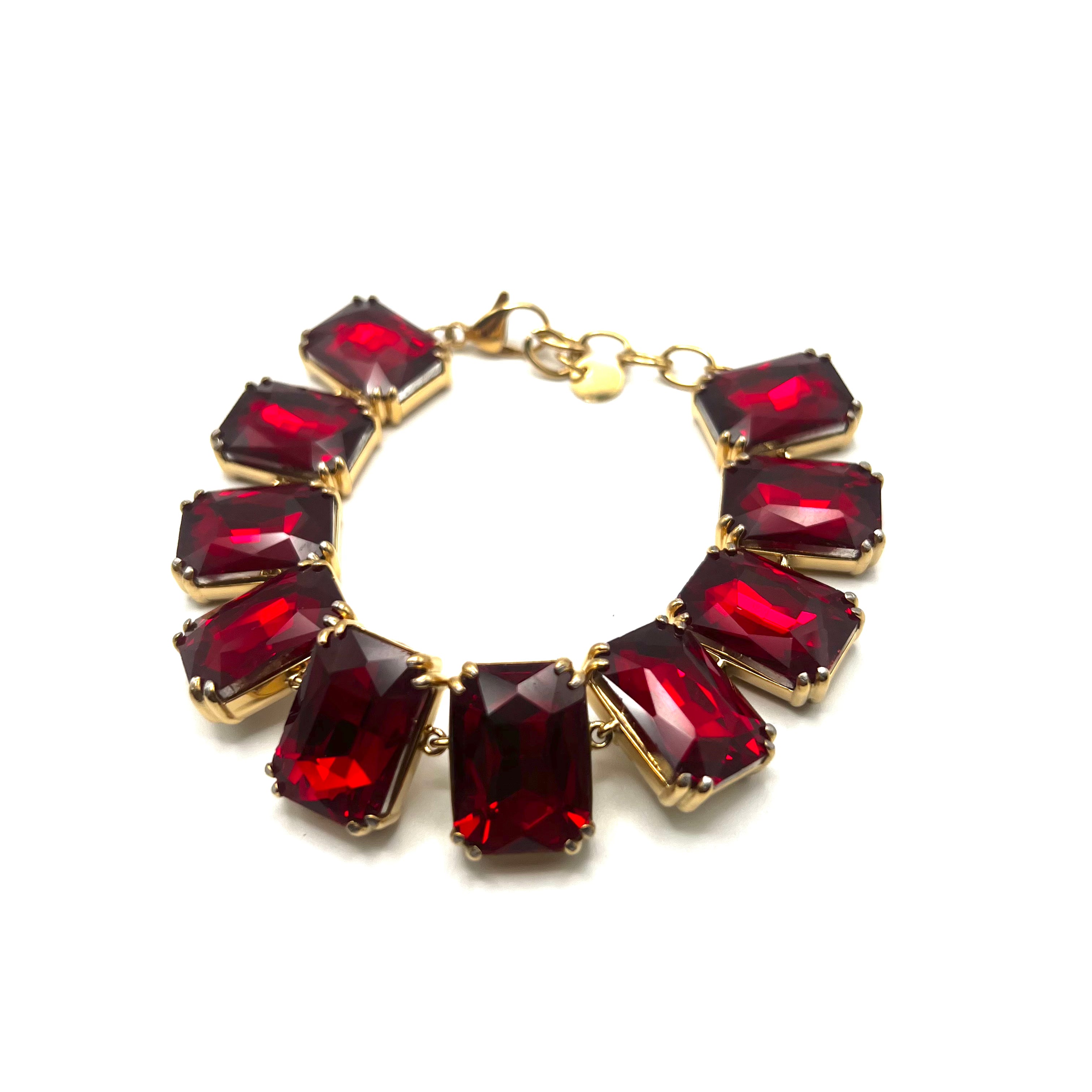 Bracciale OCEAN GLAM – Bracciale in Acciaio Inox Oro con Maxi Pietre Rettangolari | Eldra Milano
