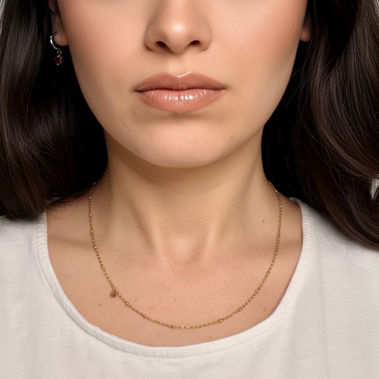 Catenina in Acciaio Inox con Punti Luce per Ciondoli - Minimal ed Elegante - Eldra Milano