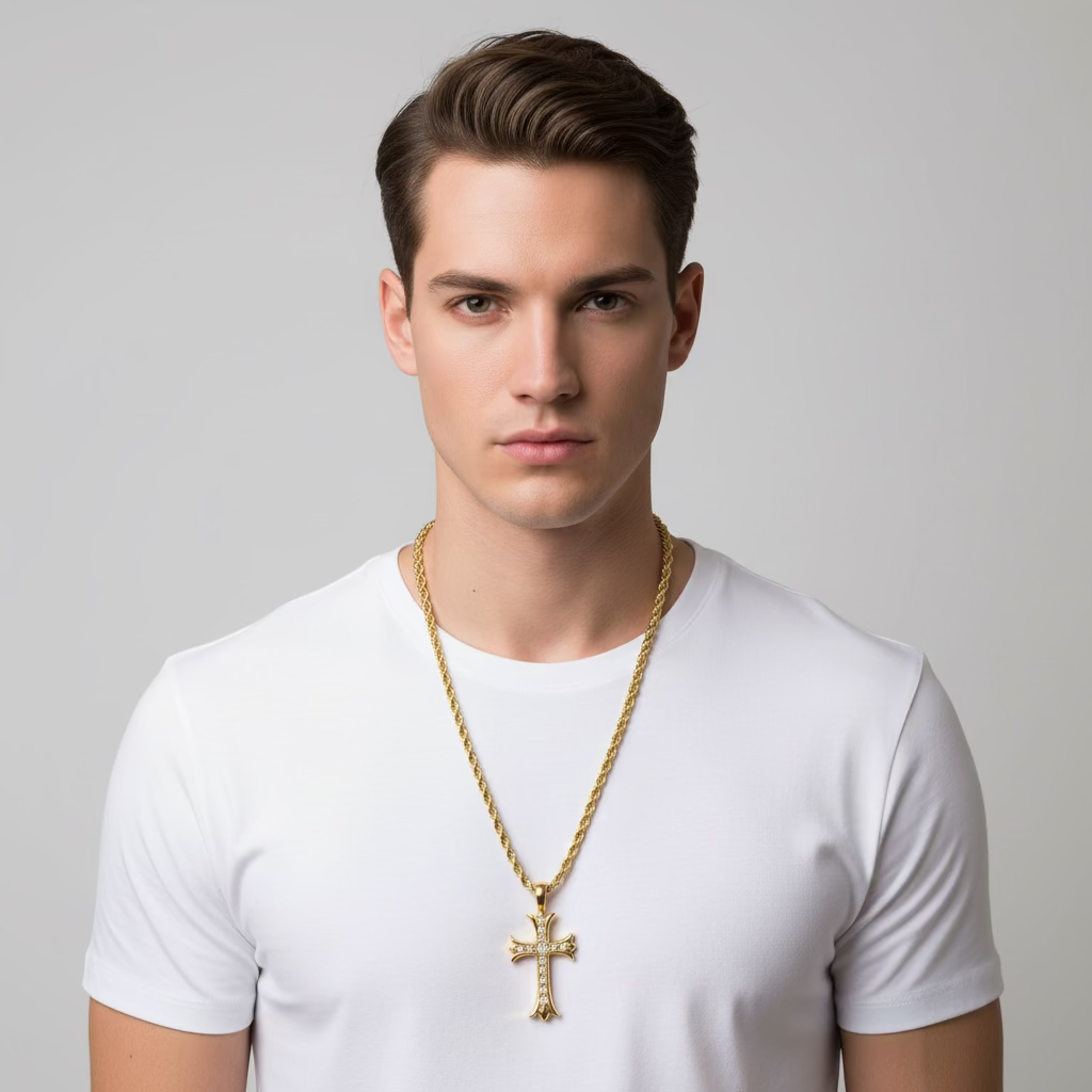 Collana con Croce elegante