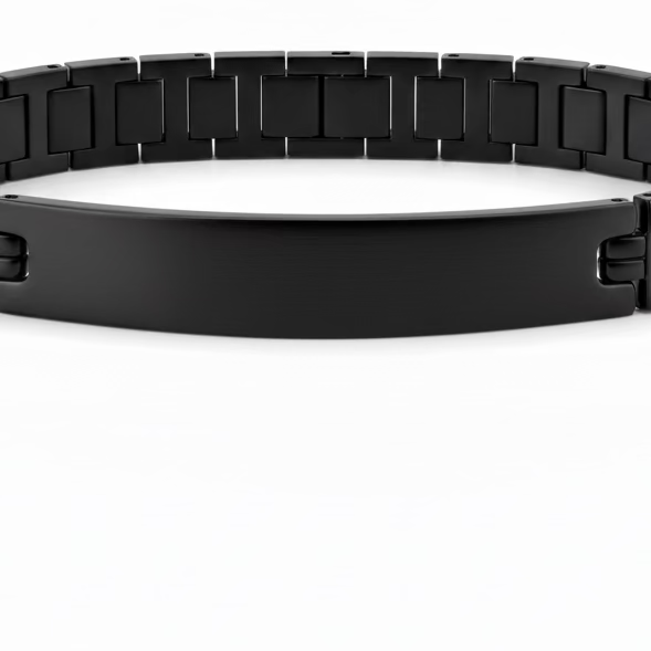 Bracciale personalizzabile nero