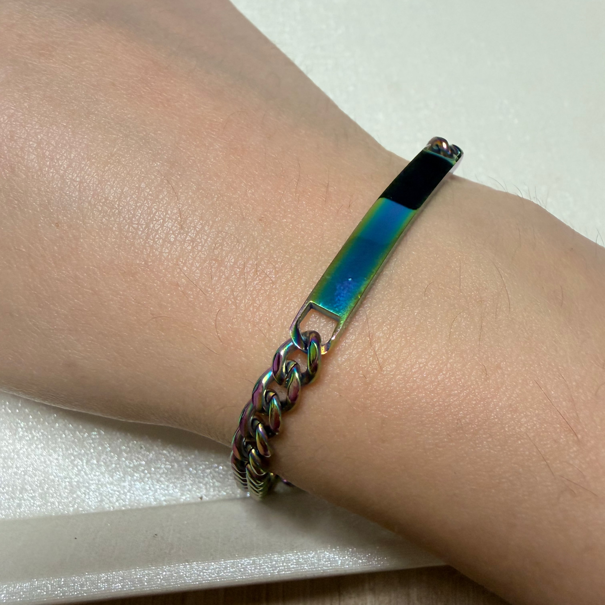 Bracciale per incisione Arcobaleno