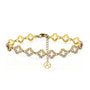 Bracciale quadrifoglio con zirconi