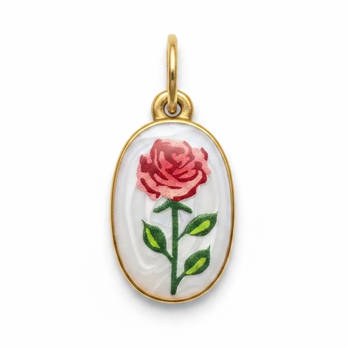 Charm rosa incantata