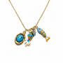 Collana set Charm azzurro mare