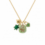Collana set Charm cuore verde