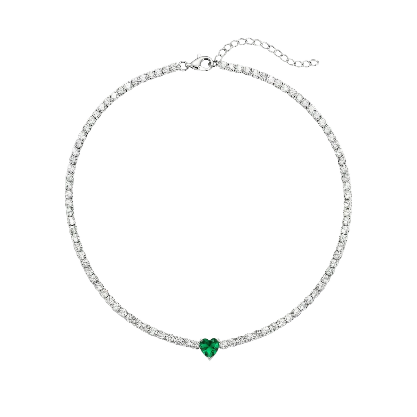 Collana Tennis Heart Gem | chiusura con cursore