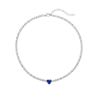 Collana Tennis Heart Gem | chiusura con cursore