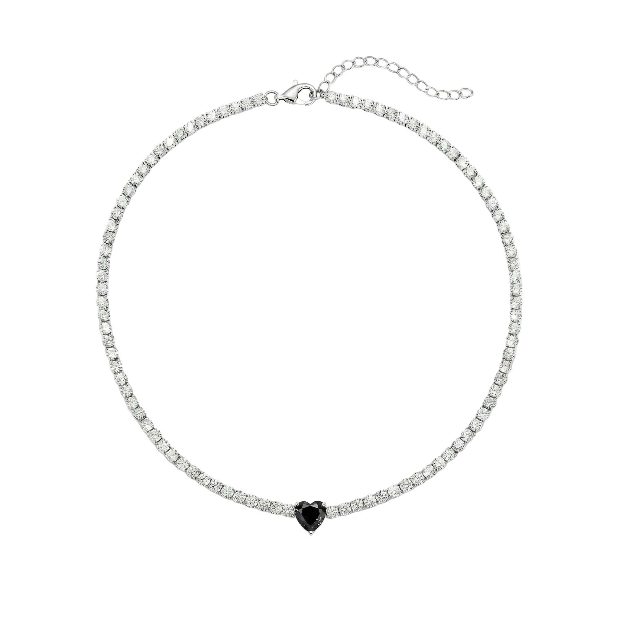 Collana Tennis Heart Gem | chiusura con cursore