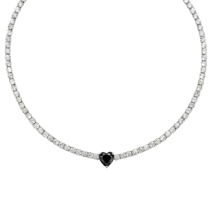Collana Tennis Heart Gem | chiusura con cursore