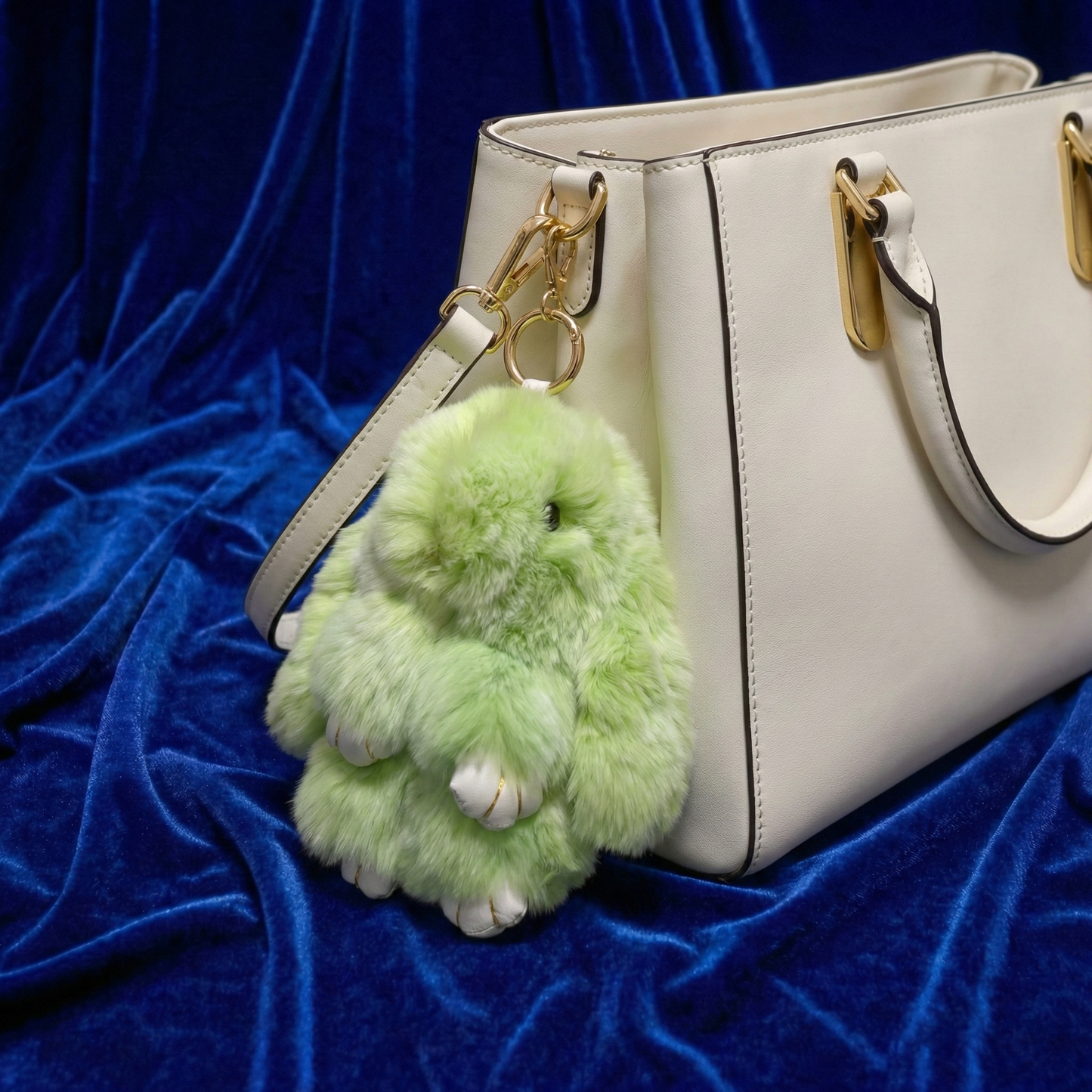 "Fluffy Bunny" – Luxury Bag Charm
