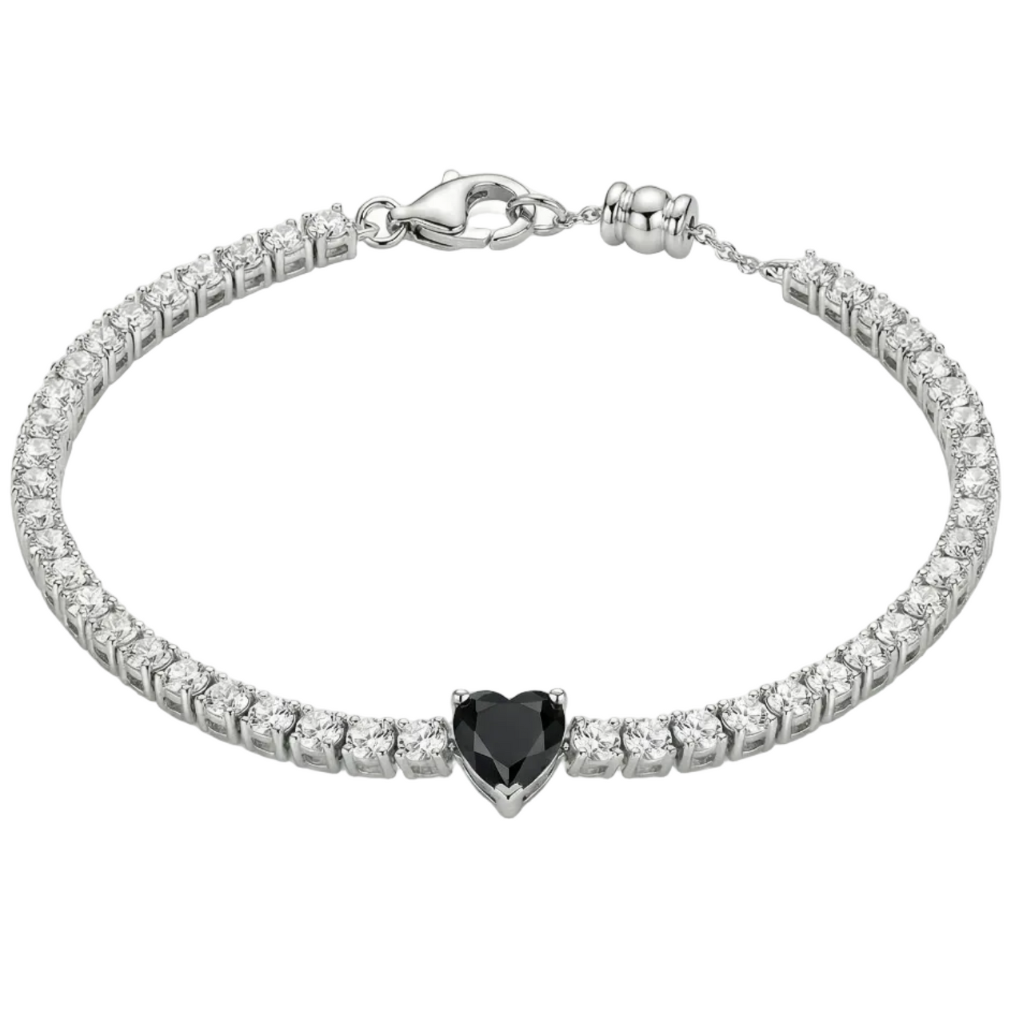 Bracciale Tennis Heart Gem | chiusura con cursore
