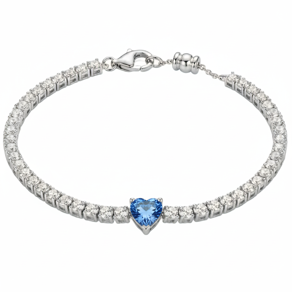 Bracciale Tennis Heart Gem | chiusura con cursore
