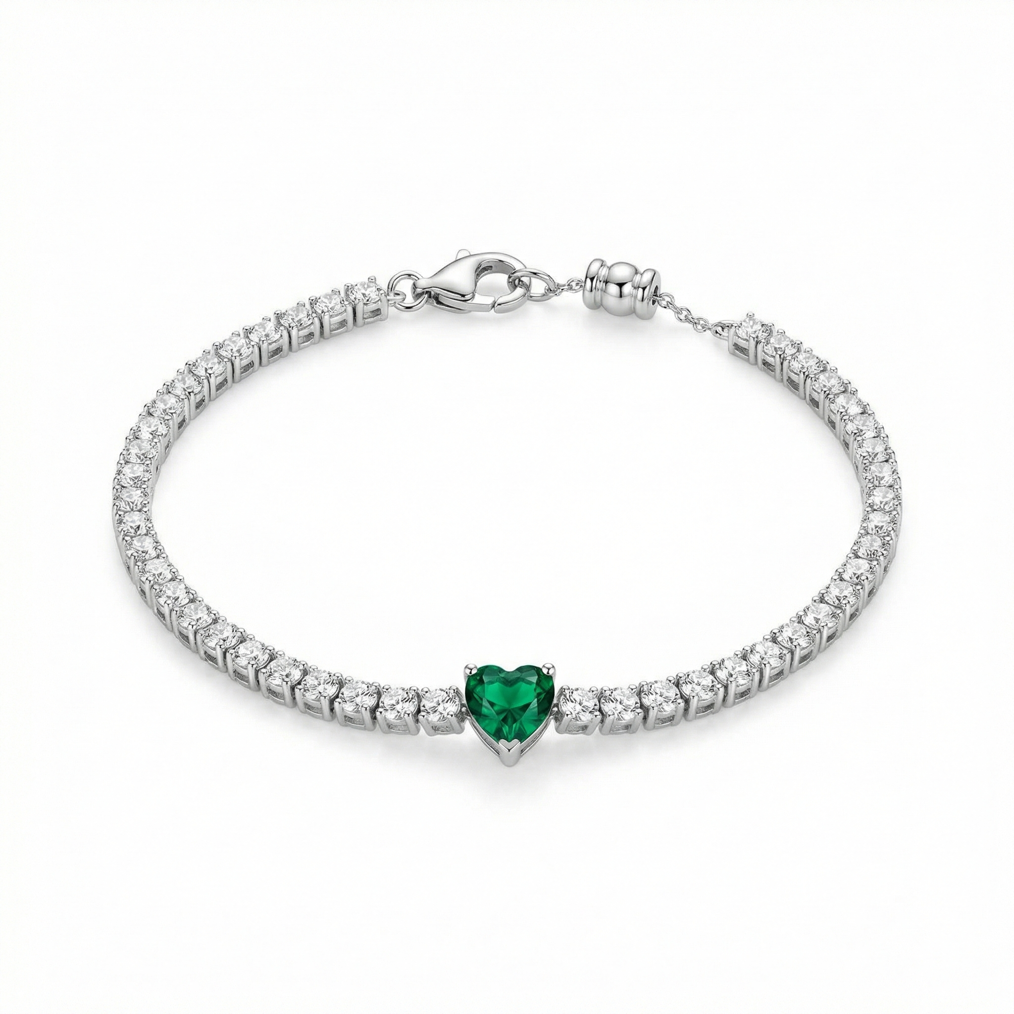 Bracciale Tennis Heart Gem | chiusura con cursore