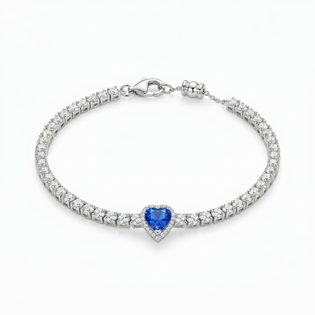 Bracciale Tennis Heart Gem | chiusura con cursore