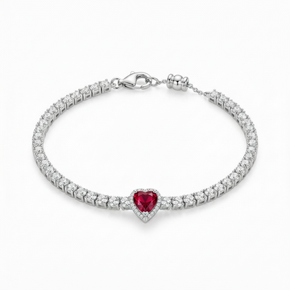 Bracciale Tennis Heart Gem | chiusura con cursore