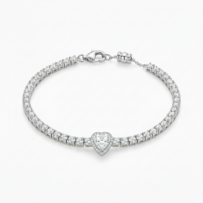 Bracciale Tennis Heart Gem | chiusura con cursore