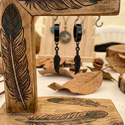 Orecchini Piuma Steal