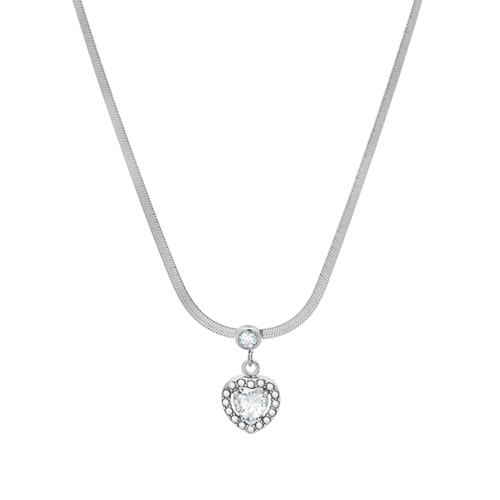 Collana Heart Halo con zircone