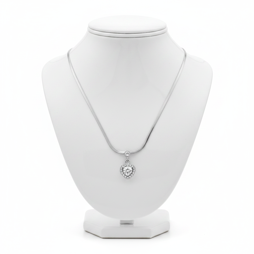 Collana Heart Halo con zircone