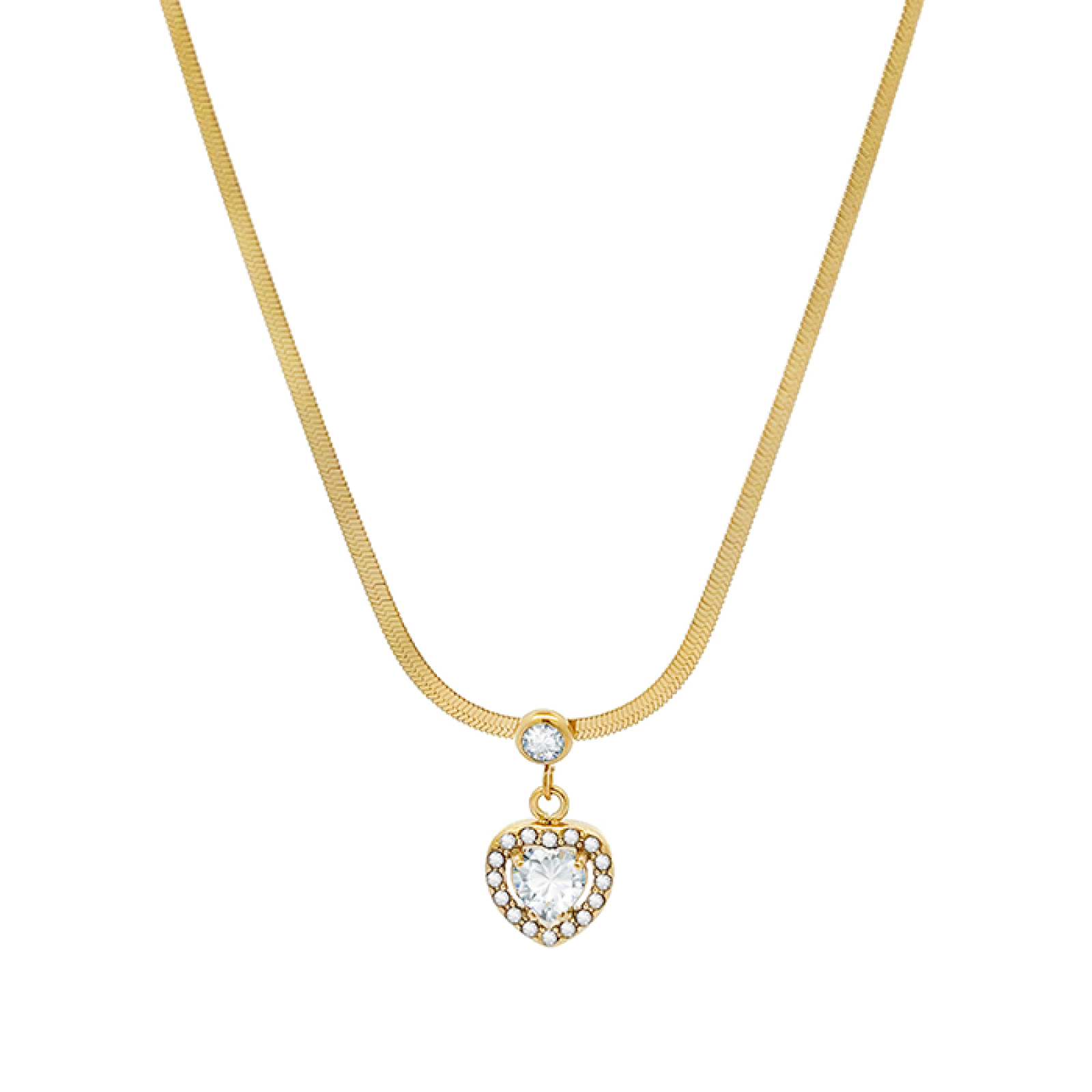 Collana Heart Halo con zircone
