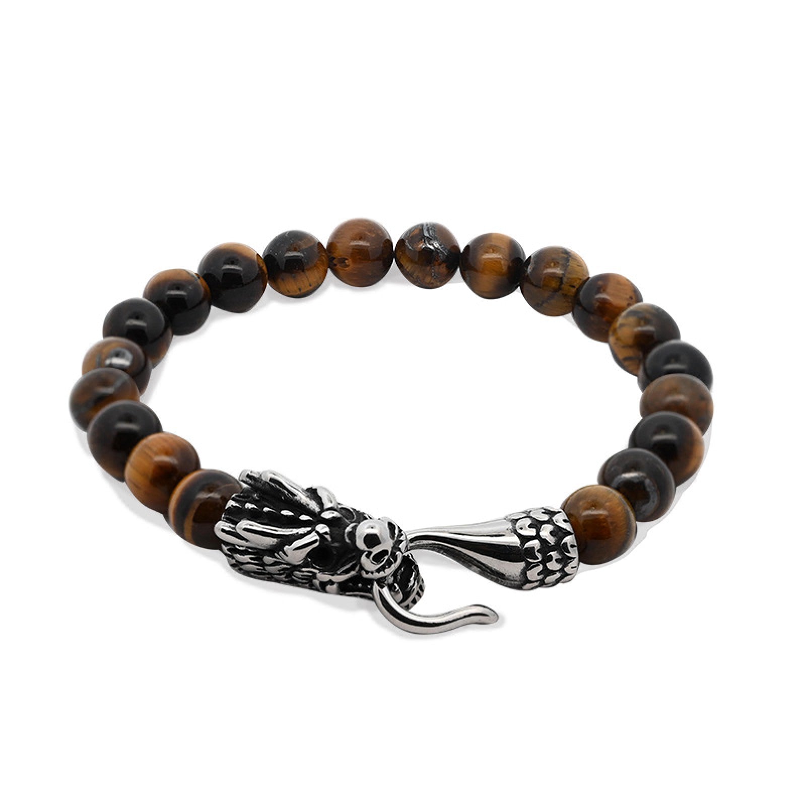 Bracciale testa di drago con pietre naturali