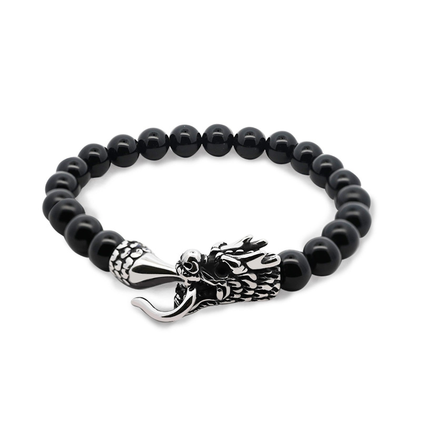 Bracciale testa di drago con pietre naturali
