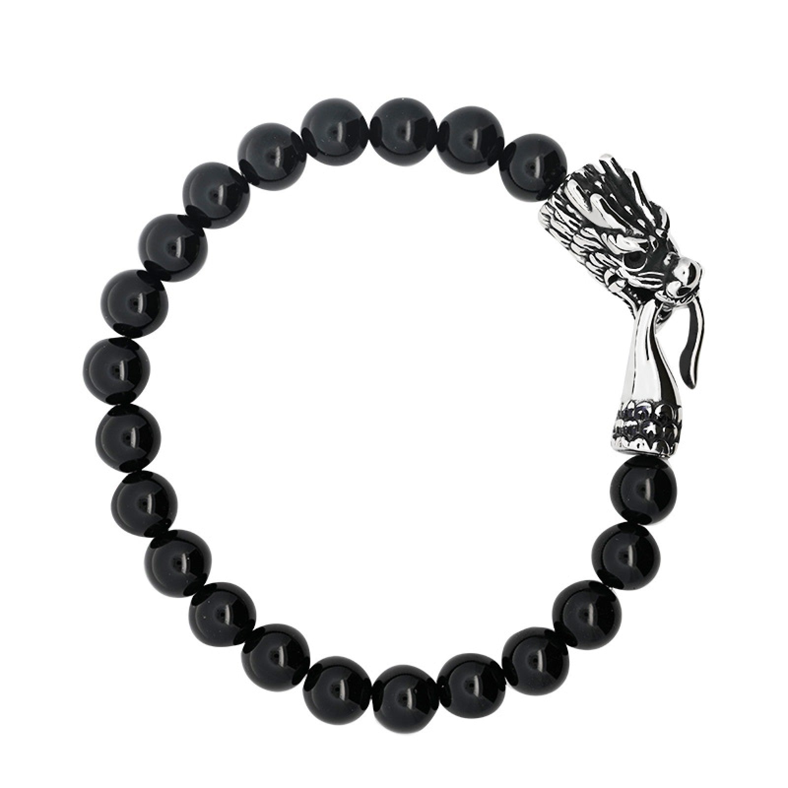 Bracciale testa di drago con pietre naturali