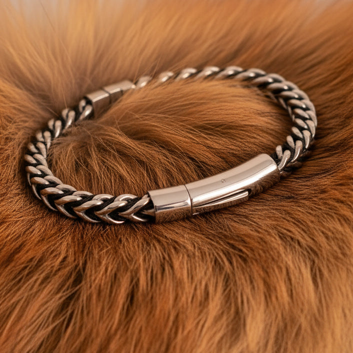 Bracciale intrecciato a coda di volpe
