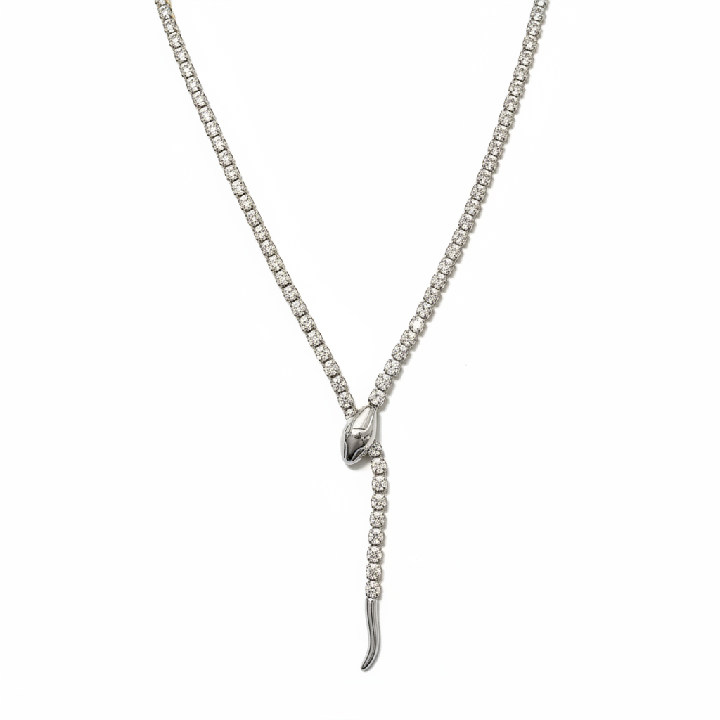 Collana Serpente Tennis a y con zirconi