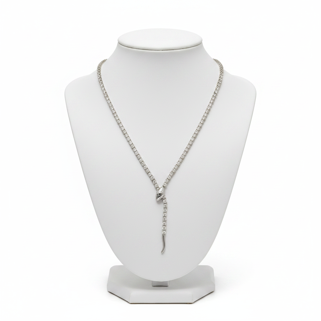 Collana Serpente Tennis a y con zirconi