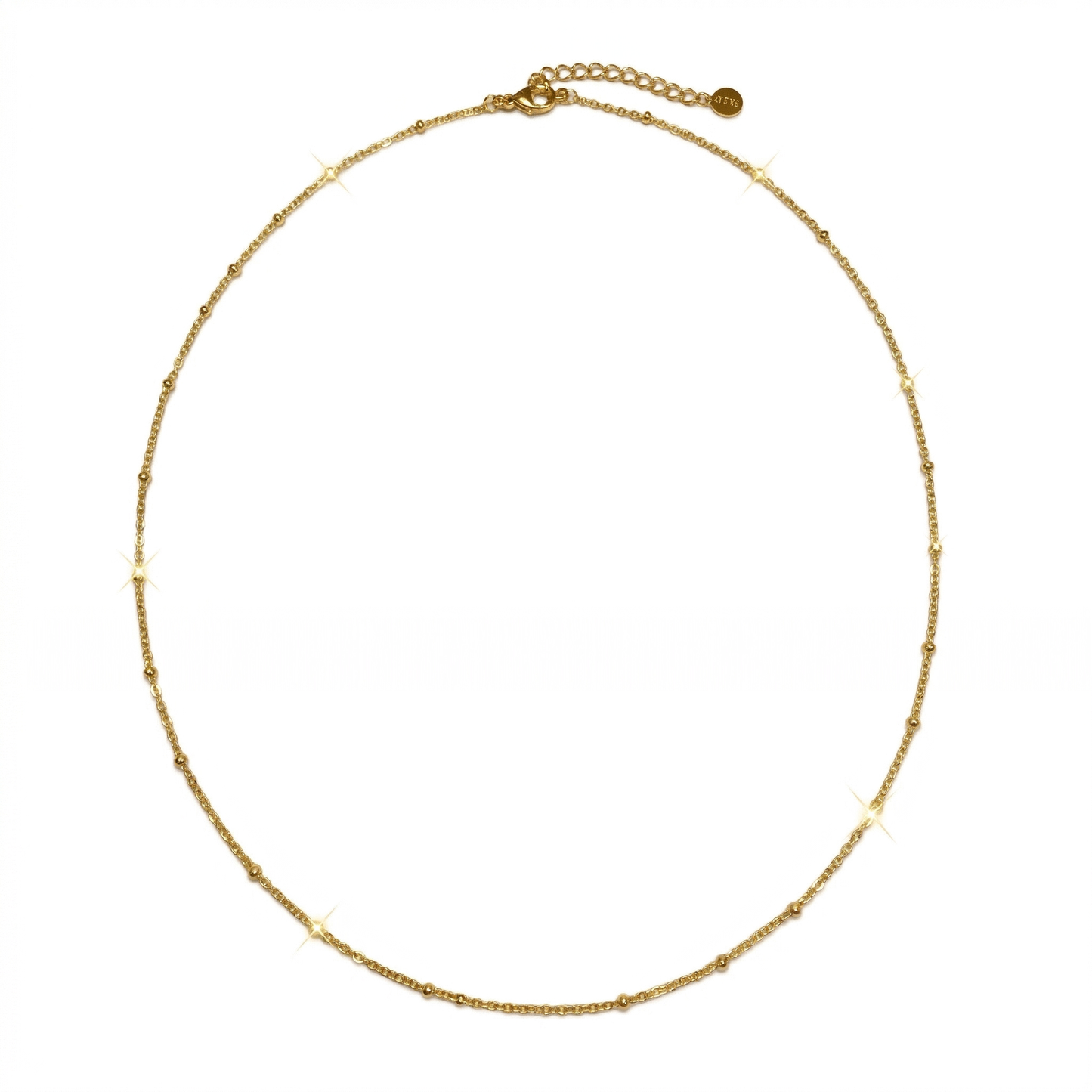 Catenina in Acciaio Inox con Punti Luce per Ciondoli - Minimal ed Elegante - Eldra Milano