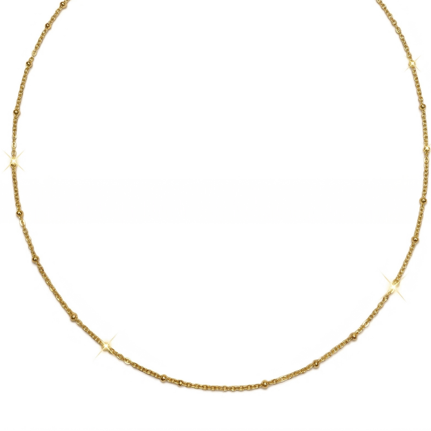 Catenina in Acciaio Inox con Punti Luce per Ciondoli - Minimal ed Elegante - Eldra Milano