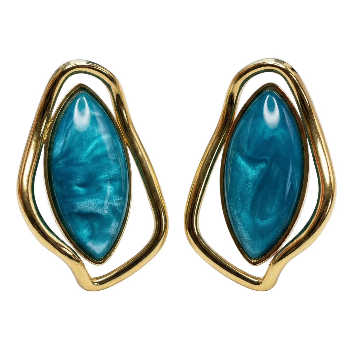 CHICCO DI MARE – Orecchini a Lobo Turchese e Oro - Eldra Milano