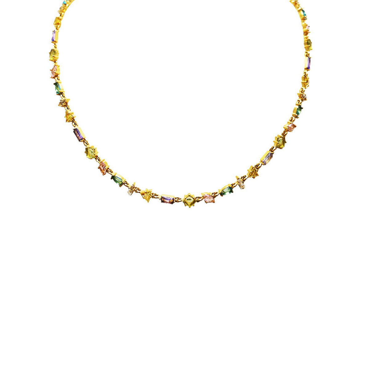 Collana choker luce geometrica