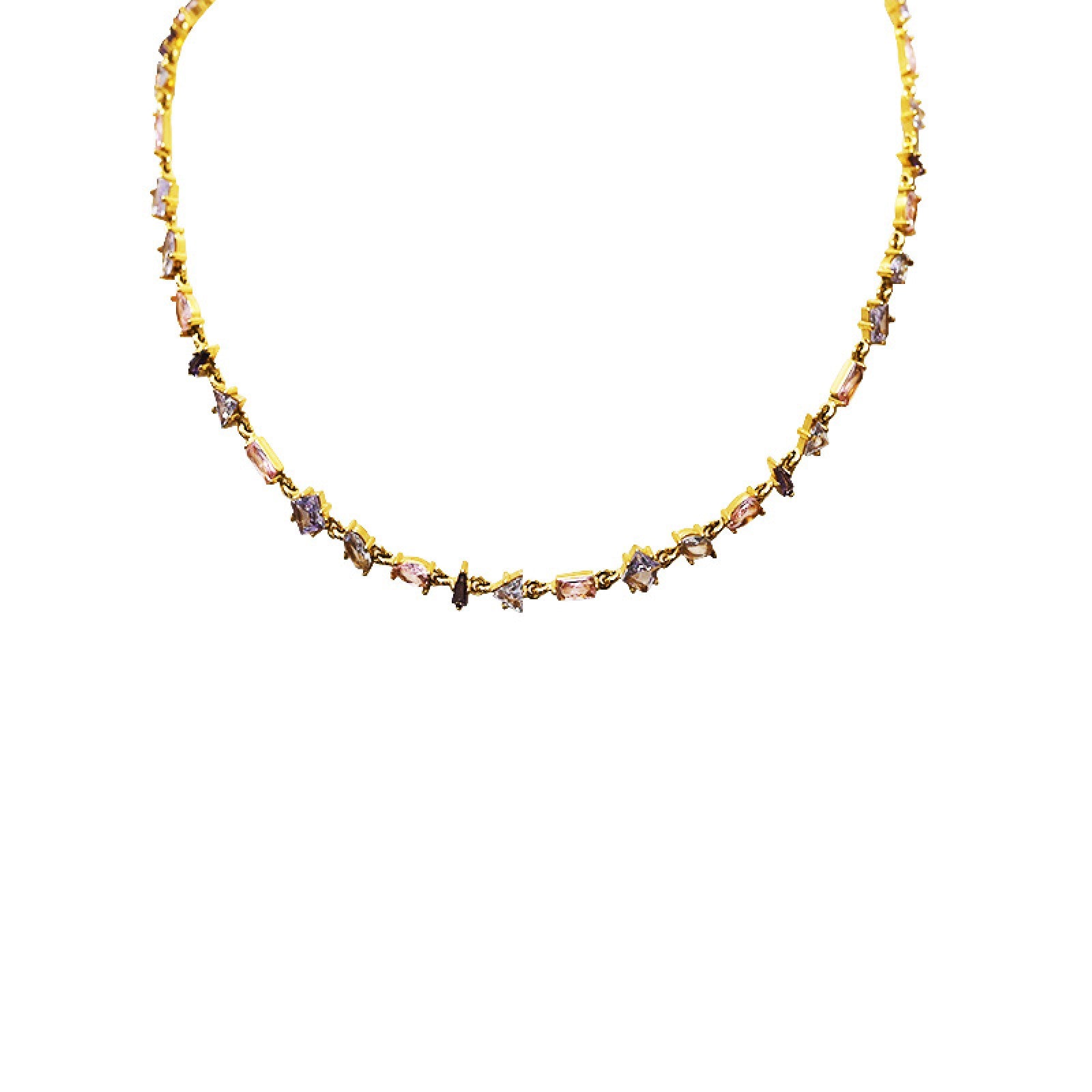 Collana choker luce geometrica