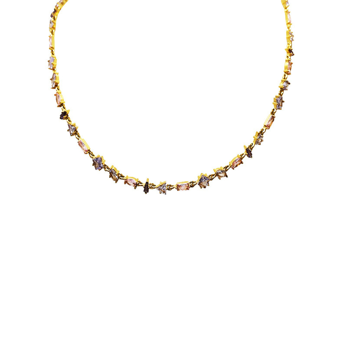 Collana choker luce geometrica