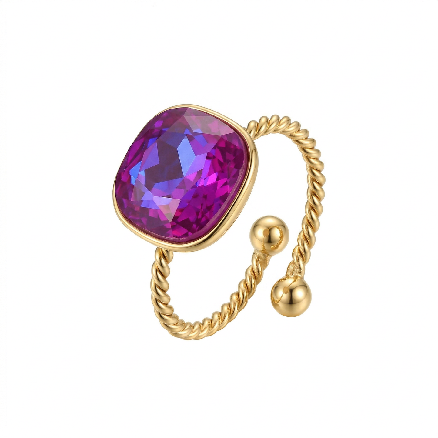 Anello SHINE Regolabile – Maglia Intrecciata e Luce Mediterranea | Eldra Milano