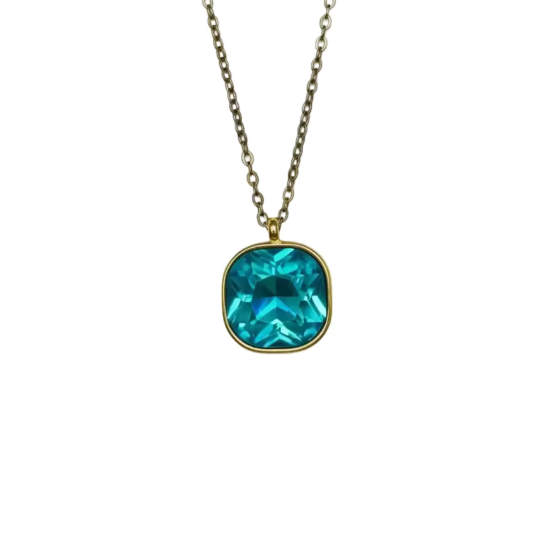 Collana SHINE – Luce Mediterranea con Gemma Quadrata | Eldra Milano