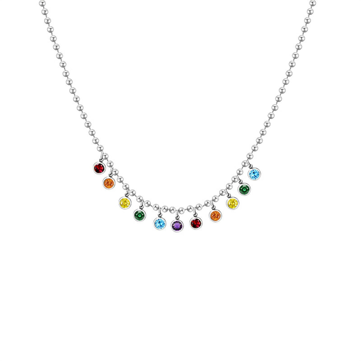 COLLANA CATENA A SFERE CON CHARM