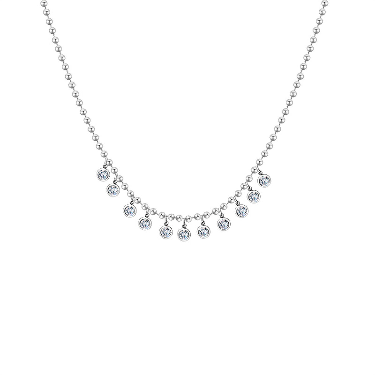COLLANA CATENA A SFERE CON CHARM