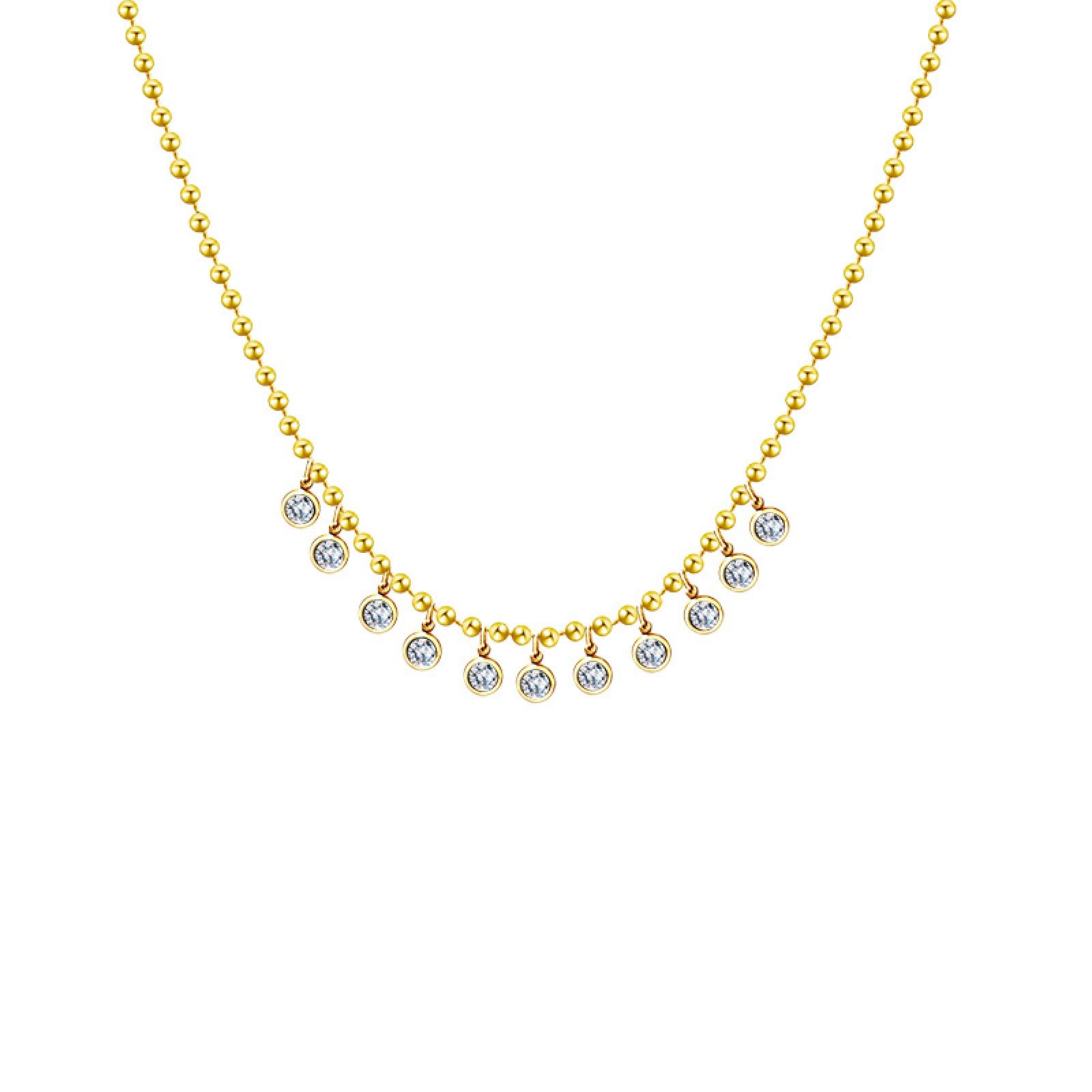 COLLANA CATENA A SFERE CON CHARM