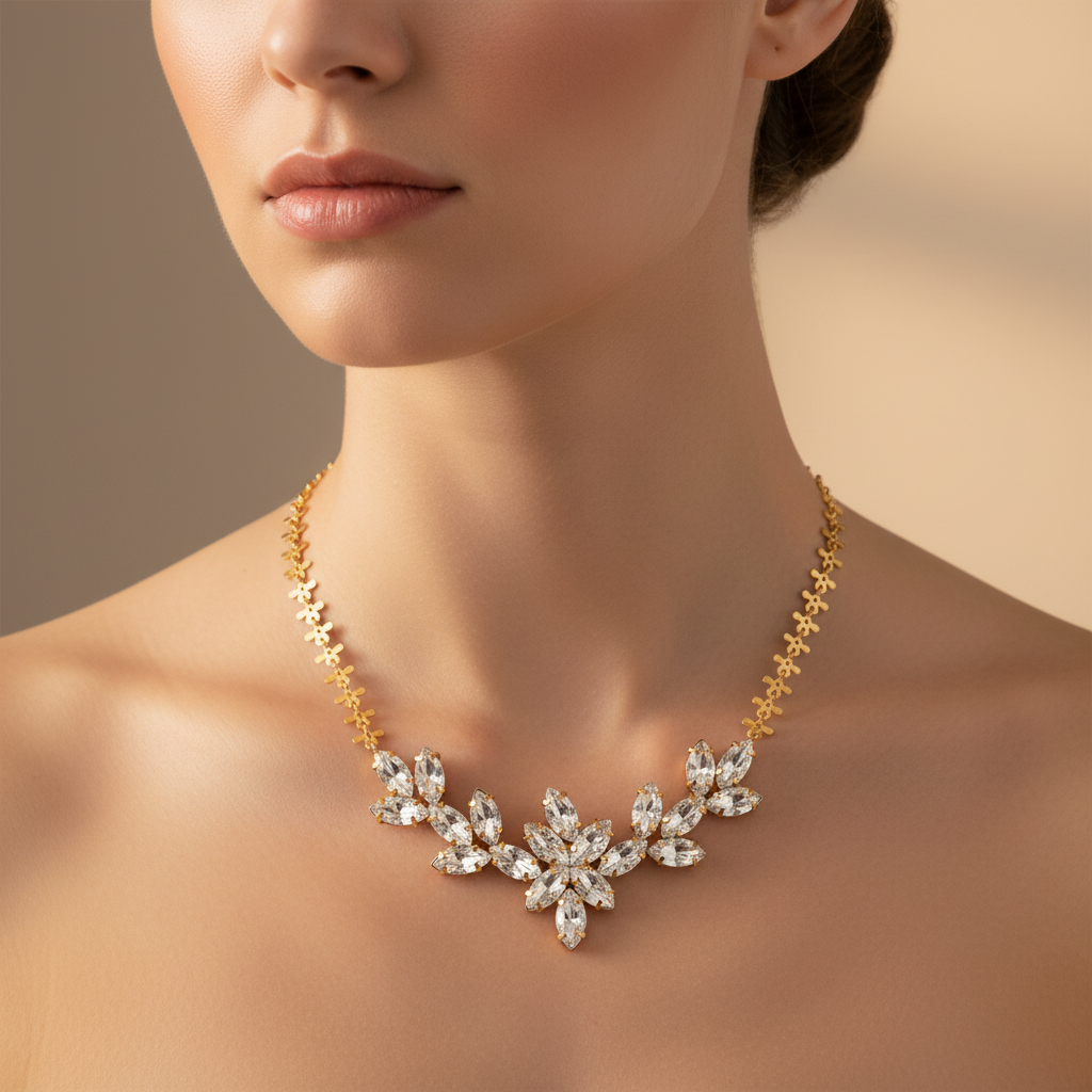 Collana Flora con Cristalli