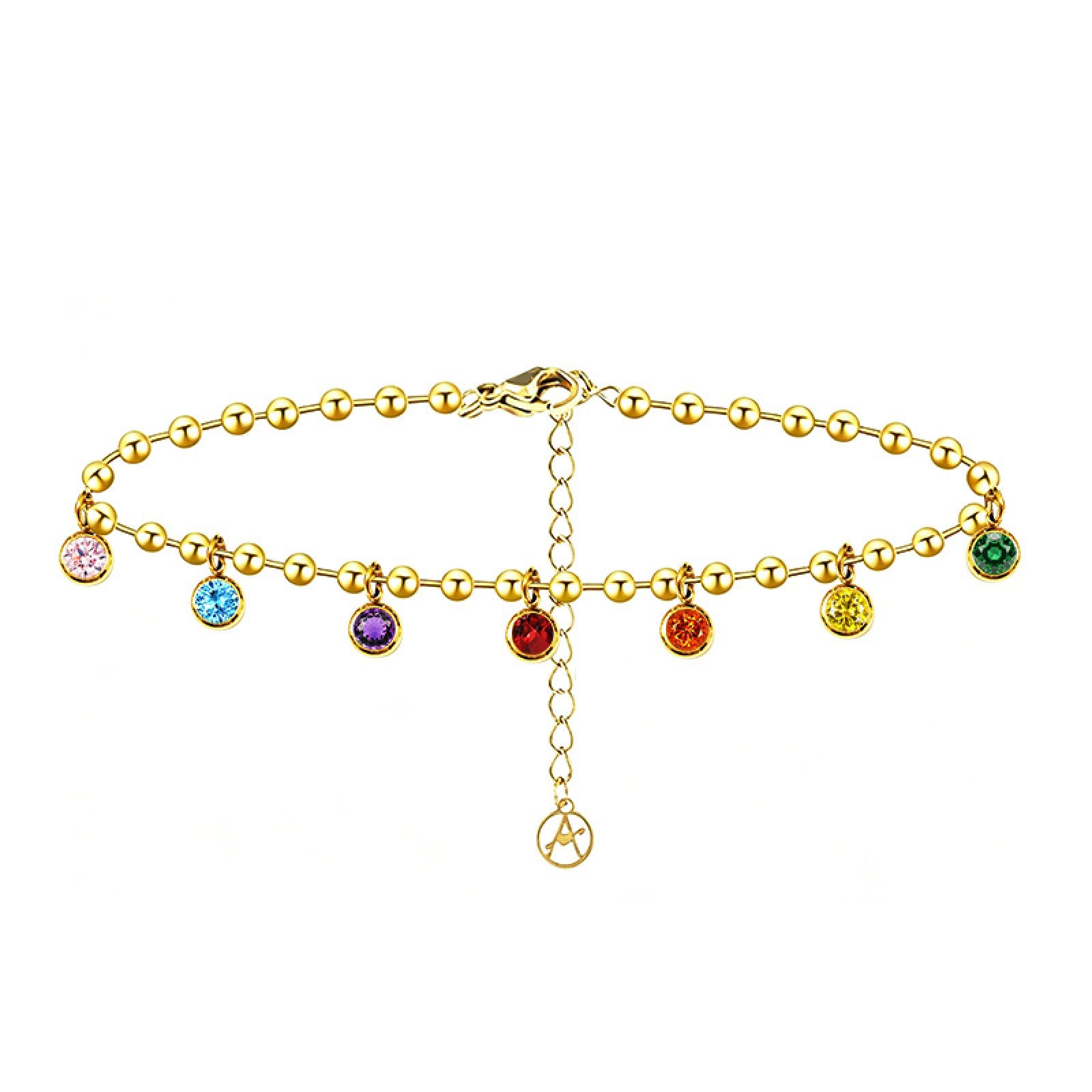 BRACCIALE CATENA A SFERE CON CHARM