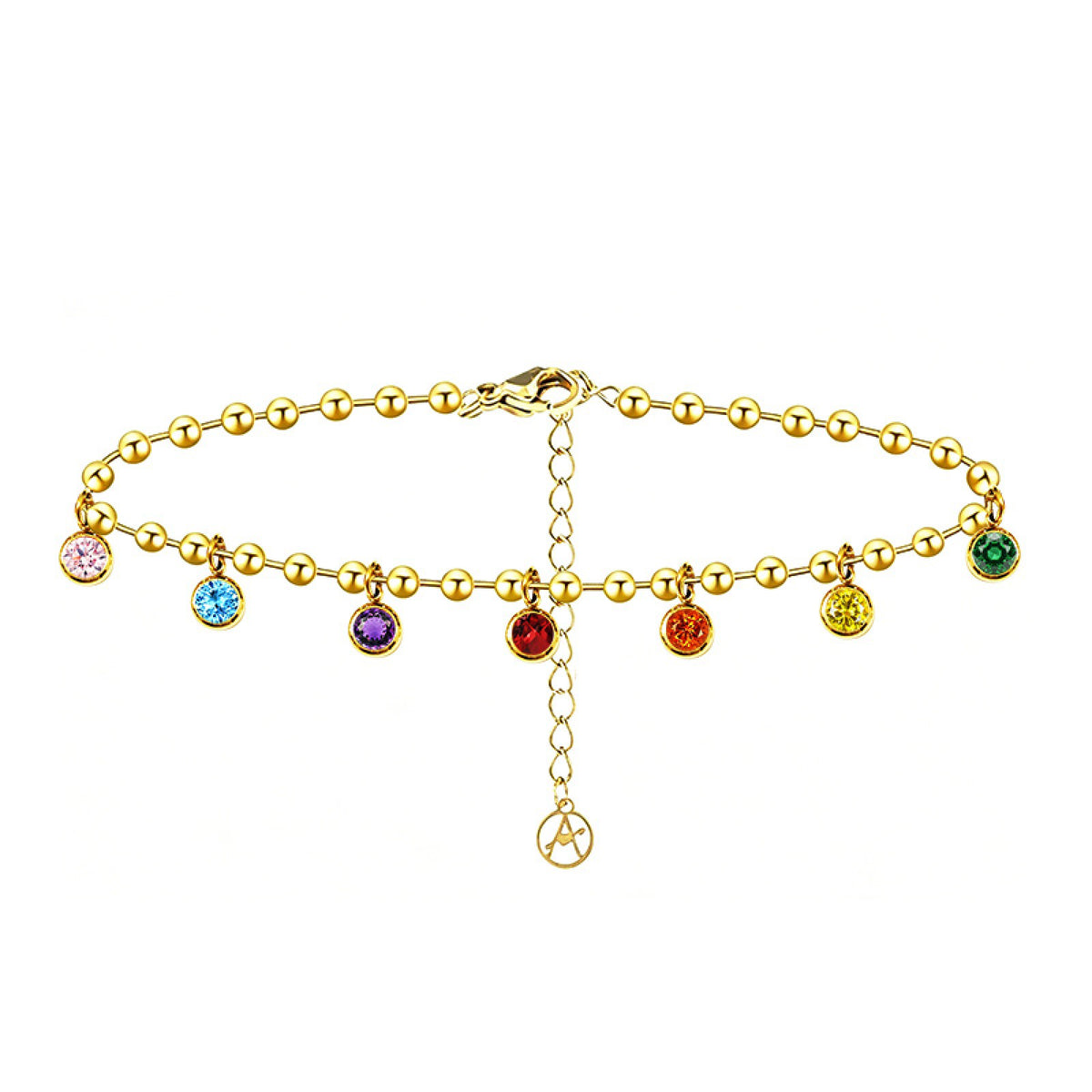 BRACCIALE CATENA A SFERE CON CHARM