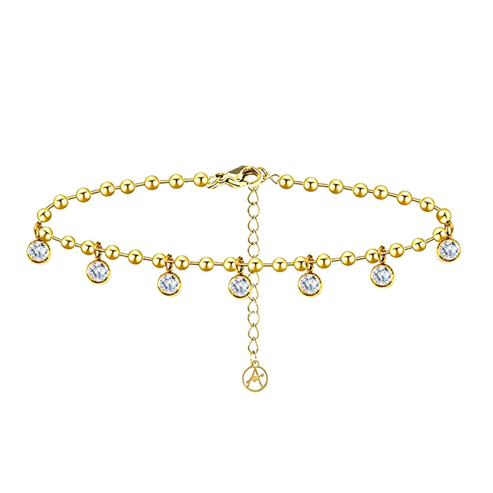 BRACCIALE CATENA A SFERE CON CHARM