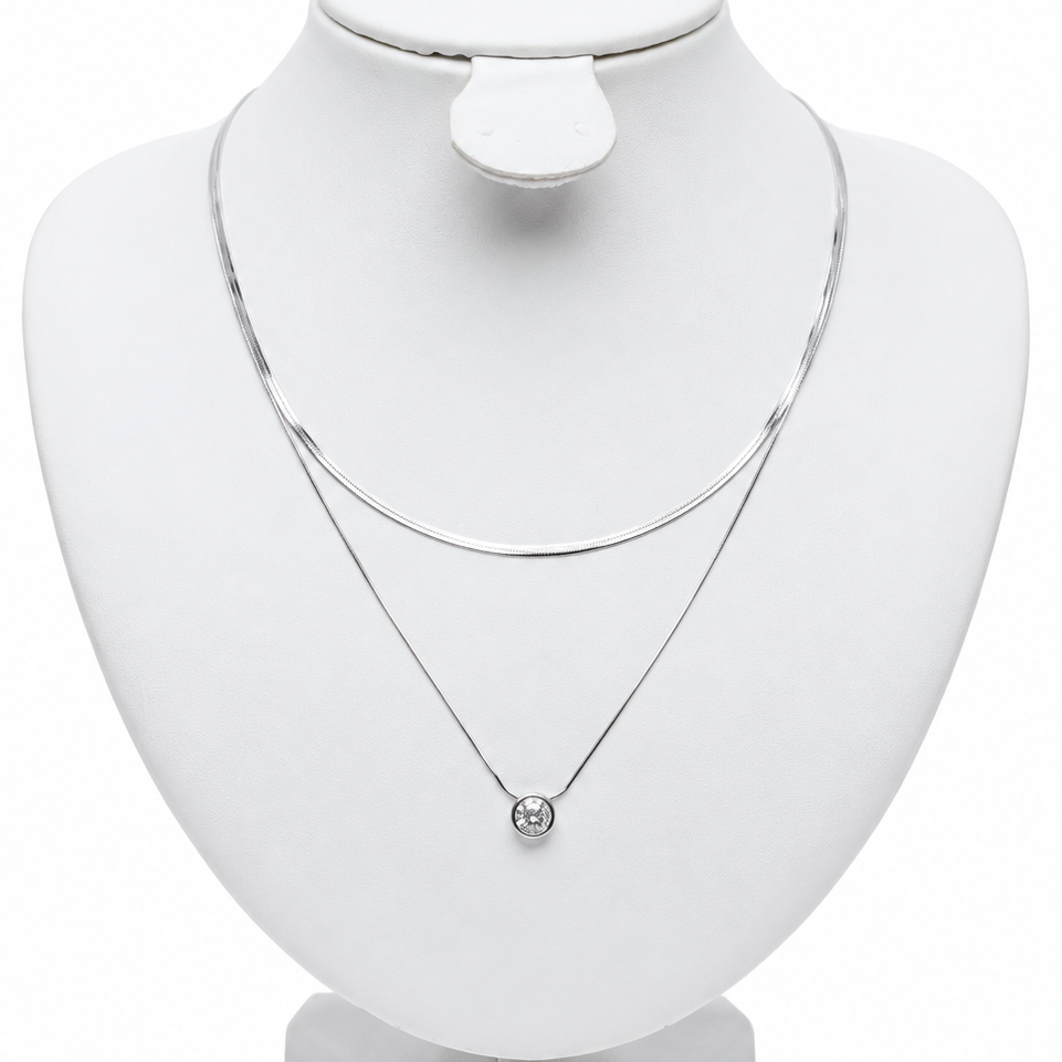 Collana double con punto luce