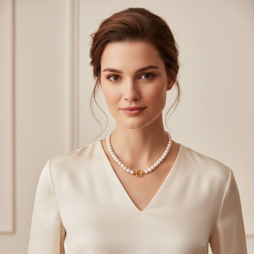 Collana di perle per ciondoli