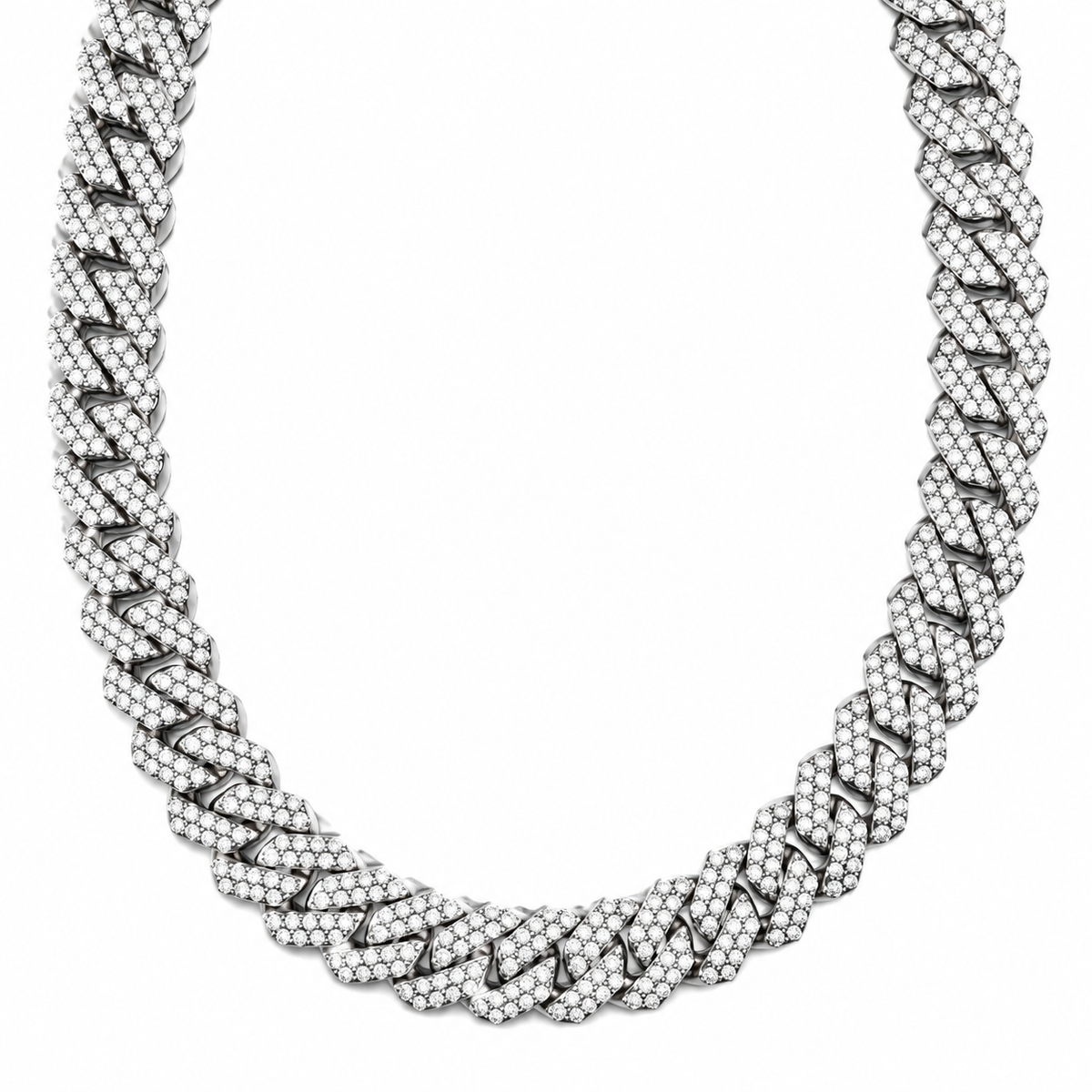 Ice cuban collana con zirconi