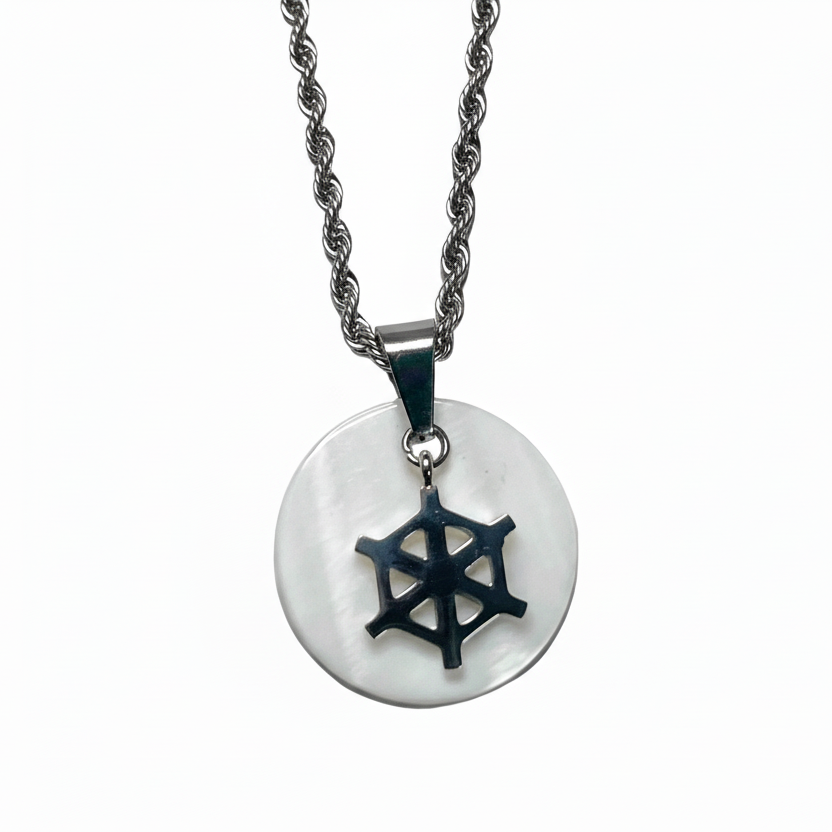 Collana NAVY SHIELD – Pendente Nautico in Resina e Acciaio | Eldra Milano